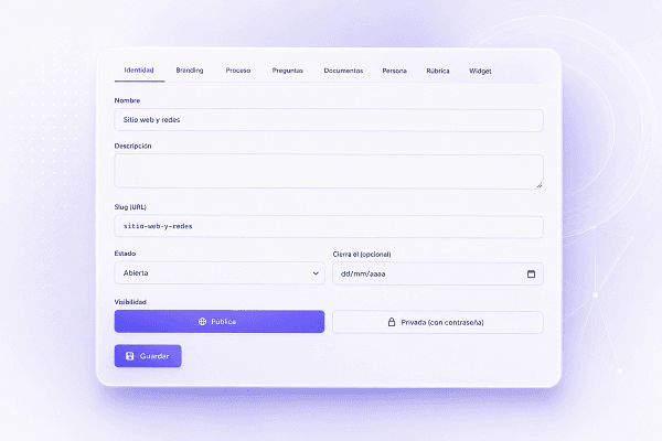 Configuras tus agentes de entrevista